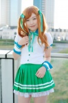 blouse cosplay familymart hair_ribbons pleated_skirt porori skirt twintails rating:Safe score:0 user:nil!