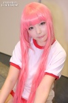 aimu bloomers cosplay hakamada_hinata pantyhose pink_eyes pink_hair ro-kyu-bu! sheer_legwear tshirt rating:Safe score:0 user:pixymisa