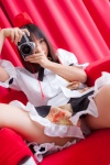 blouse camera cosplay kneesocks miniskirt nagumo_tsubasa panties shameimaru_aya skirt tokin_hat touhou rating:Safe score:0 user:nil!