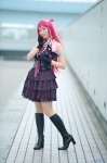 beatmania_iidx boots cosplay dress gloves kishigami_hana mask mitzuhiro_celica pantyhose pink_hair tie rating:Safe score:0 user:nil!