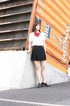 aka_futomomo_plus_ao_futomomo blood+ blouse cosplay otonashi_saya pleated_skirt school_uniform skirt usa_hinako rating:Safe score:0 user:nil!