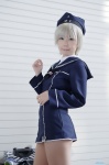 beret cosplay kantai_collection reco sailor_dress white_hair z1_leberecht_maass_(kantai_collection) rating:Safe score:3 user:nil!