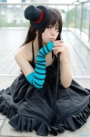 akiyama_mio cane cosplay dress k-on! one_elbow_glove striped suu top_hat rating:Safe score:0 user:nil!