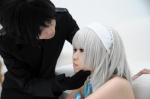 blazer cosplay dear dress dress_shirt gloves hairband hiroshi_(ii) kanade_hanesuto komomo_sakurai shirayuki_himeno silver_hair tie rating:Safe score:0 user:nil!