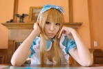 alice_in_wonderland alice_(wonderland) apron blonde_hair cosplay dress hairband rinami rating:Safe score:2 user:nil!
