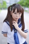cosplay original pleated_skirt sailor_uniform sakuya school_uniform skirt twintails rating:Safe score:0 user:nil!