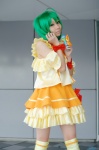 ahoge aoi cosplay green_hair macross macross_frontier microphone miniskirt ranka_lee skirt tank_top thighhighs twintails zettai_ryouiki rating:Safe score:0 user:nil!