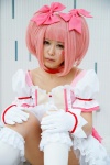 bows choker cosplay dress gloves hairbows kaname_madoka kneehighs nao pink_hair puella_magi_madoka_magica twintails rating:Safe score:0 user:nil!