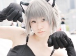animal_ears cat_ears cosplay dress elbow_gloves gloves nagato_yuki naito silver_hair suzumiya_haruhi_no_yuuutsu rating:Safe score:0 user:nil!