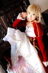 blonde_hair boots braid cosplay dress fate/series fate/stay_night kamui_arisa pantyhose red_moon saber rating:Safe score:1 user:nil!