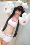 animal_ears bunny_ears cosplay halter_top kei k-on! nakano_azusa paw_gloves shorts thighhighs twintails rating:Safe score:0 user:nil!