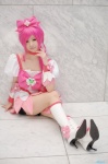 boots choker cosplay cure_blossom dress hairbow hanasaki_tsubomi heartcatch_precure! makise_anji pink_hair pretty_cure rating:Safe score:2 user:nil!