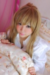 aisaka_taiga bed blonde_hair blouse cosplay igarashi_natsumi school_uniform sweet_plus_-_natmu_mix toradora! rating:Safe score:1 user:nil!