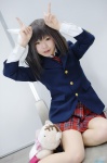 blazer blouse cat_bag cosplay hairbow ootori_naru oretachi_ni_tsubasa_wa_nai pleated_skirt saeki_sae school_uniform side_ponytail skirt socks tie rating:Safe score:2 user:nil!