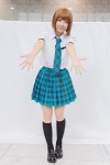 blouse cosplay hagiwara_yukiho idolmaster kneesocks pantyhose pleated_skirt school_uniform sheer_legwear skirt takanashi_maui tie rating:Safe score:0 user:pixymisa