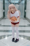 basketball blonde_hair cosplay ema gym_shorts gym_uniform hakamada_hinata ro-kyu-bu! thighhighs zettai_ryouiki rating:Safe score:2 user:pixymisa