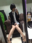 blazer iiniku_ushijima iphone pleated_skirt self-shot skirt sleeveless_blouse rating:Questionable score:4 user:nil!