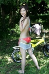 bicycle bikini open_clothes ponytail shorts side-tie_bikini swimsuit tatsumi_natsuko two_600 rating:Safe score:0 user:nil!