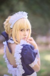 apron blonde_hair cosplay dress fate/series fate/stay_night hairband keito maid maid_uniform saber rating:Safe score:0 user:nil!