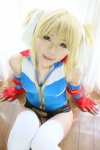 blonde_hair bodysuit cosplay fingerless_gloves gloves gundam gundam_0079_card_builder higurashi_rin reiko_holinger thighhighs twintails rating:Safe score:1 user:nil!