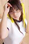 beat_angel_escalayer buruma chocoball cosplay escalayer glasses gym_uniform hair_ribbons shorts tshirt rating:Safe score:0 user:nil!