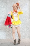 atelier_meruru blonde_hair bow cape cosplay crown dress merurulince_rede_arls miho pettipants rating:Safe score:1 user:pixymisa