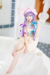 amatsuka_miyu bathroom bathtub cosplay hairbow patchouli_knowledge purple_hair touhou towel wet rating:Safe score:2 user:nil!