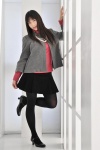 jacket mikuru miniskirt pantyhose pleated_skirt skirt sweater rating:Safe score:0 user:nil!