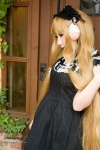 blonde_hair chii_(chobits) chobits cosplay dress hairband momoiro_merankori saku rating:Safe score:0 user:nil!