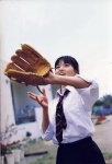 baseball_glove blouse costume maimi miniskirt pleated_skirt school_uniform skirt tie yajima_maimi rating:Safe score:0 user:nil!