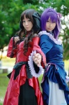 choker cosplay fate/hollow_ataraxia fate/series gown hairbow hazuki_minami maropapi matou_sakura purple_hair tohsaka_rin rating:Safe score:0 user:Log