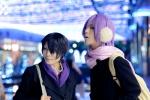 bookbag coat cosplay crossplay ear_muffs himuro_tatsuya kuroko_no_basuke mogeta murasakibara_atsushi necklace purple_hair scarf skirt sweater zyonita rating:Safe score:0 user:pixymisa