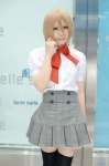 blonde_hair blouse cosplay kazuha pleated_skirt school_uniform skirt starry_sky thighhighs yahisa_tsukiko zettai_ryouiki rating:Safe score:0 user:nil!