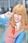 blazer blouse cosplay fuyuki_noel harumiya_yun miniskirt orange_hair school_uniform skirt tenkaka_ki_sei rating:Safe score:0 user:nil!