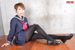 black_legwear kisaragi_towata pantyhose pleated_skirt sailor_uniform school_uniform short_hair skirt rating:Safe score:1 user:lute829