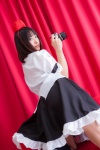 blouse camera cosplay kneesocks miniskirt nagumo_tsubasa shameimaru_aya skirt tokin_hat touhou rating:Safe score:0 user:nil!