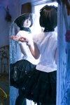 blouse choker hairbow iiniku_ushijima miniskirt mirror skirt thighhighs rating:Safe score:9 user:nil!