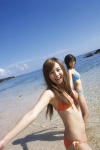 beach bikini cleavage honeybee_x2 natsukawa_jun ocean side-tie_bikini swimsuit wet yasuda_misako rating:Safe score:1 user:nil!