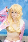 blonde_hair bra cosplay croptop hoshii_miki idolmaster kurosaki_yukiusagi necklace shorts rating:Safe score:0 user:pixymisa