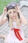 bakemonogatari cosplay dress goggles helmet oshino_shinobu sakuya_mikoto rating:Safe score:0 user:nil!