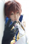 cape code_geass cosplay crossplay gloves kururugi_suzaku red_hair saya uniform rating:Safe score:0 user:nil!