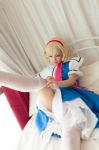 alice_of_the_east_2 bed blonde_hair cosplay dress hairband shawl stocking_pull suzuka thighhighs rating:Safe score:1 user:nil!