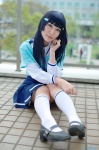 aoki_reika blue_hair cosplay kneesocks pleated_skirt pretty_cure sailor_uniform school_uniform skirt smile_precure! yaya rating:Safe score:1 user:nil!