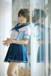 cosplay hairbow kipi love_plus pleated_skirt sailor_uniform school_uniform skirt takane_manaka rating:Safe score:1 user:nil!