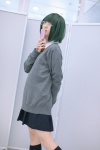 blouse cosplay glasses green_hair hina hori-san_to_miyamura-kun kneesocks kouno_sakura pleated_skirt school_uniform skirt sweater rating:Safe score:1 user:nil!
