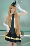 blonde_hair camisole cosplay gloves hoshitamu original pleated_skirt skirt tie top_hat rating:Safe score:0 user:nil!