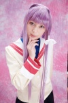 clannad cosplay fujibayashi_kyou ponko_unko purple_hair school_uniform rating:Safe score:0 user:Log