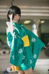 ahoge araragi_tsukihi bakemonogatari cosplay pantyhose sheer_legwear tsun yukata rating:Safe score:1 user:nil!