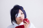 apple blouse chuunibyou_demo_h_shitai! chuunibyou_demo_koi_ga_shitai! cosplay eyepatch nagumo_tsubasa purple_hair school_uniform side_ponytail takanashi_rikka rating:Safe score:0 user:nil!