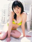 bikini cleavage satonaka_rin striped swimsuit rating:Safe score:1 user:nil!